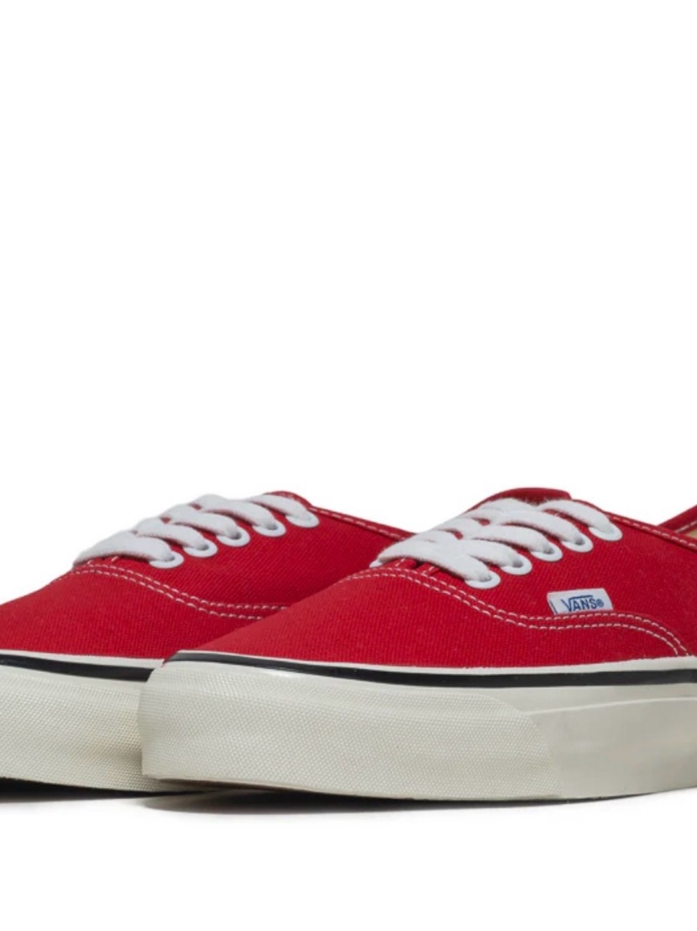 Vans Racing Red Low-Top Canvas Sneakers